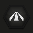 Vector creative icon on black background. Eps10