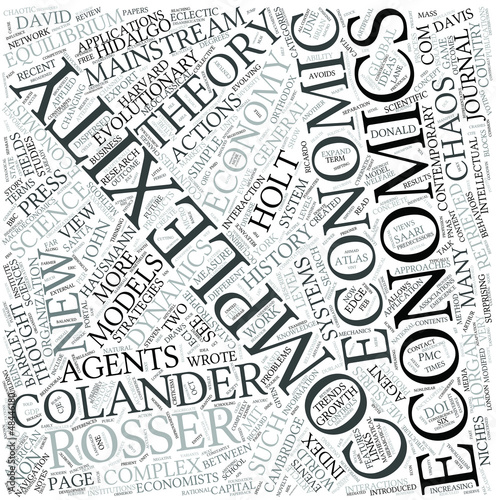 Vector: Complexity economics Disciplines Concept Complexity economics Disciplines Concept