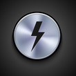 vector metal icon on gray background. Eps10