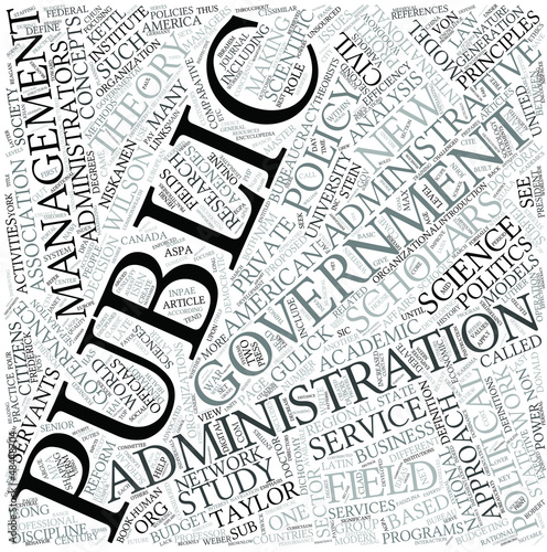 Vector: Public administration Disciplines Concept Public administration Disciplines Concept
