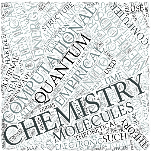 Vector: Computational chemistry Disciplines Concept Computational chemistry Disciplines Concept