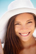 Beach woman smiling - ethnic girl
