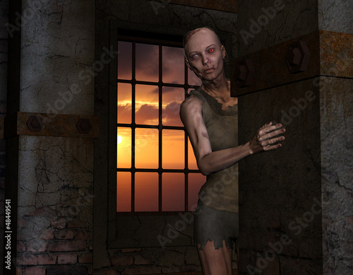 Illustration: Untoter vorm Fenster Untoter vorm Fenster
