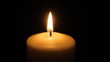Candle in the dark  with flare flame