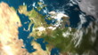 HD - Zoom in earth (through clouds to the space)