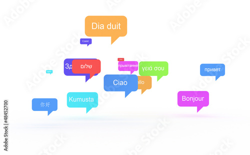 Illustration: Hello in different languages Hello in different languages