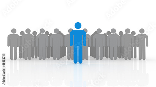 Illustration: 3d illustration of leadership concept 3d illustration of leadership concept