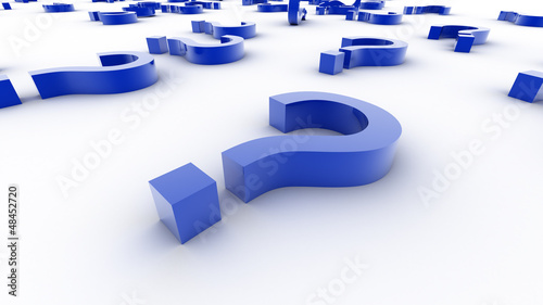 Illustration: 3d question marks in perspective 3d question marks in perspective
