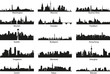 Vector silhouettes of the skylines