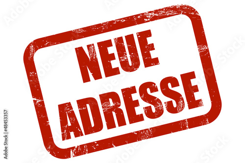 Illustration: Grunge Stempel rot NEUE ADRESSE Grunge Stempel rot NEUE ADRESSE