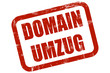 Grunge Stempel rot DOMAIN UMZUG