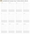 Kalender 2014 Typ F Din A7, Din A6, Din A5, Din A4