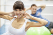 Photo: Young couple in a gym Young couple in a gym