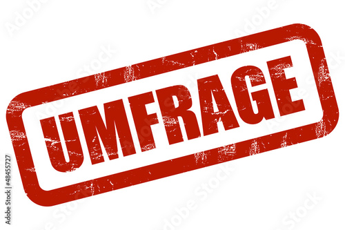 Illustration: Grunge Stempel rot UMFRAGE Grunge Stempel rot UMFRAGE