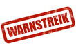 Grunge Stempel rot WARNSTREIK
