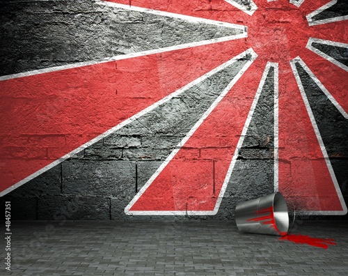 Photo: Graffiti wall art, street background Graffiti wall art, street background