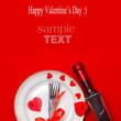 setting valentine's table