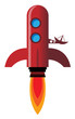 Retro rocket, vector illustration