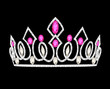 tiara crown women's wedding with pink stones