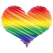 LGBT heart flag.