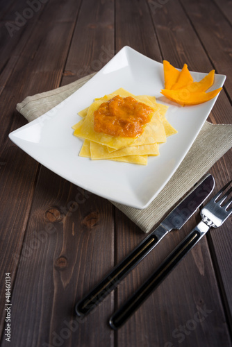 Photo: Pasta with pumpkin Pasta with pumpkin