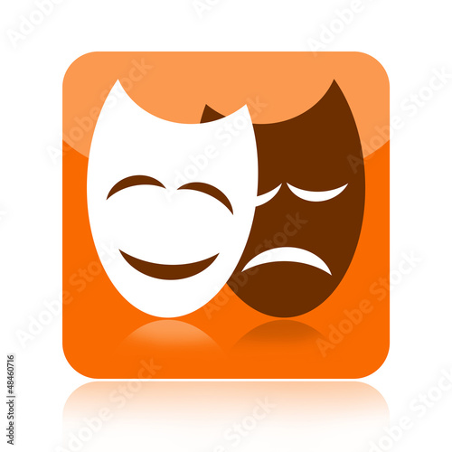 Illustration: Theatrical masks icon Theatrical masks icon