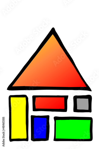 Illustration: Haus, Fertighaus Haus, Fertighaus