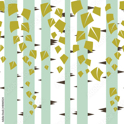 Vector: Seamless vector texture with green trees of birch. Seamless vector texture with green trees of birch.