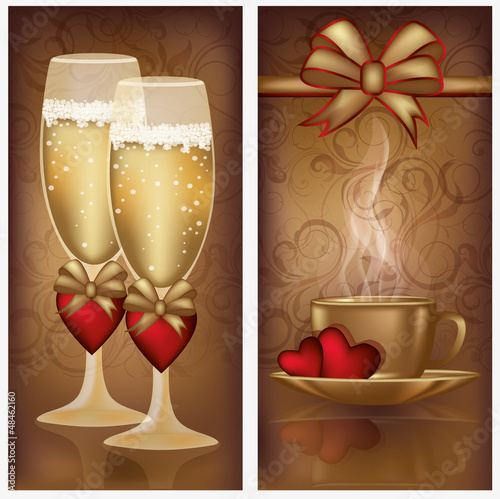 Vector: Two valentines day banners, vector illustration Two valentines day banners, vector illustration