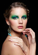 beautiful woman on black