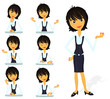 Vector: Set of a various woman poses - D Set of a various woman poses - D