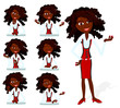 Vector: Set of a various woman poses - C Set of a various woman poses - C