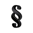 Paragraph – 3D Paragraphenzeichen in schwarz