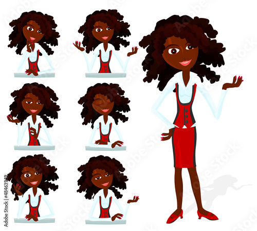 Vector: Set of a various woman poses - C Set of a various woman poses - C