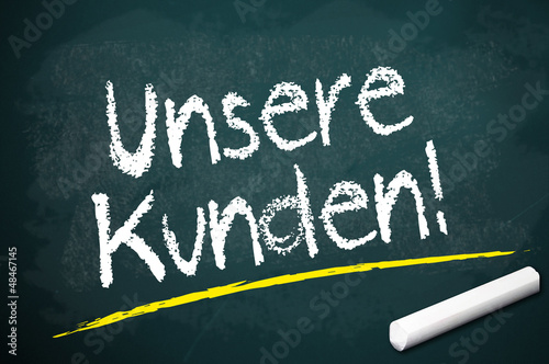 Photo: Kreidetafel mit unsere Kunden Kreidetafel mit unsere Kunden