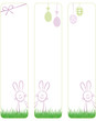 banner mit osterhasen und ostereiern hochformat