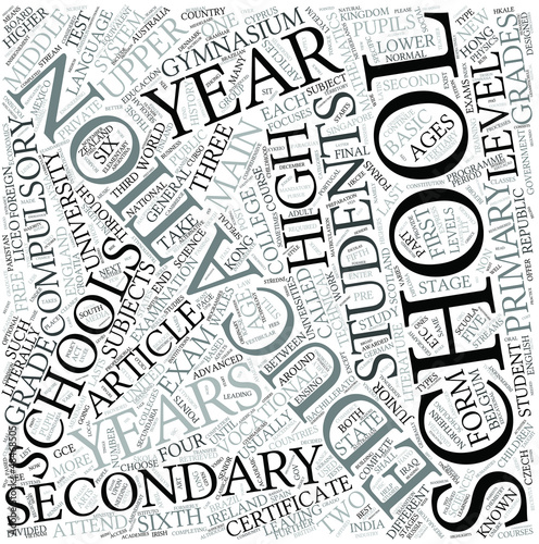 Vector: Secondary education Disciplines Concept Secondary education Disciplines Concept