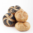 Assortment of fresh Kaiser rolls