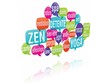 nuage de mots bulles 3d : détente, zen