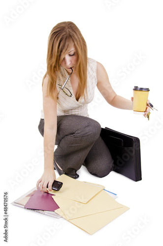 Photo: Clumsy businesswoman Clumsy businesswoman