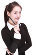 Photo: young businesswoman with pen young businesswoman with pen