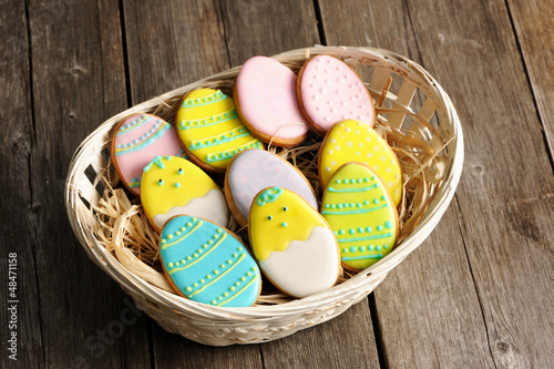 Photo: Easter homemade gingerbread cookie Easter homemade gingerbread cookie