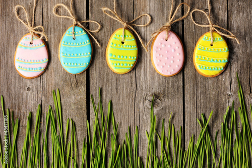 Photo: Easter homemade gingerbread cookie Easter homemade gingerbread cookie