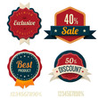 Vintage Labels template set. Sale, discount theme. Retro design
