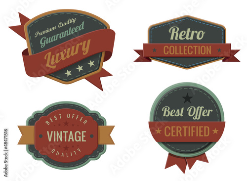 Vector: Vintage Labels template collection. Luxury Retro design Vintage Labels template collection. Luxury Retro design
