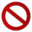 Vector: Prohibition sign Prohibition sign