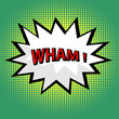 Wham! comic cloud in pop art style