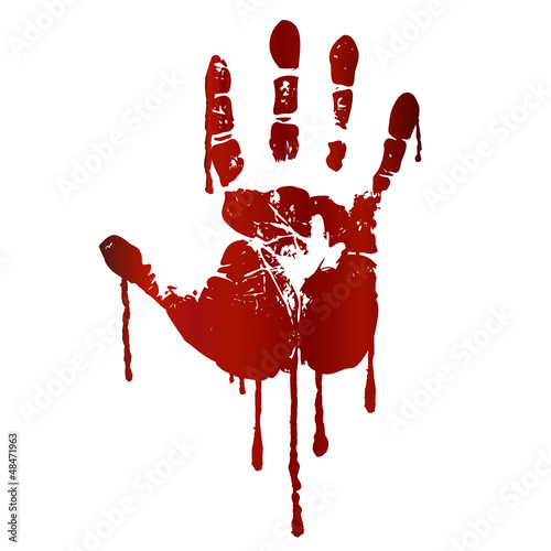 Vector: Bloody hand print Bloody hand print