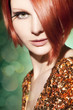 Beautiful young woman with strong, heathy red hair