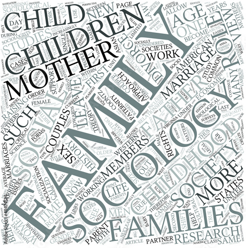 Vector: Sociology of the family Disciplines Concept Sociology of the family Disciplines Concept